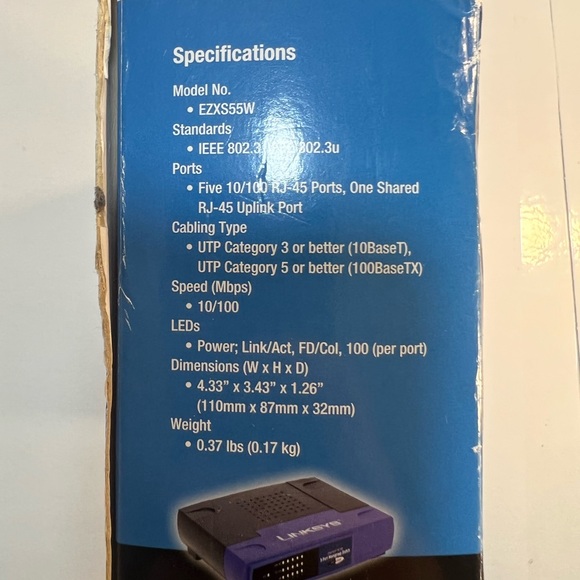 LINKSYS WORKGROUP 5 PORT - Picture 3 of 4